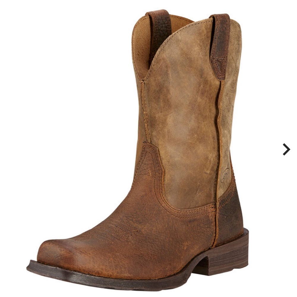 Ariat Mens Rambler Western Pull On Boots Unlined Earth Brown Leather Size 11D